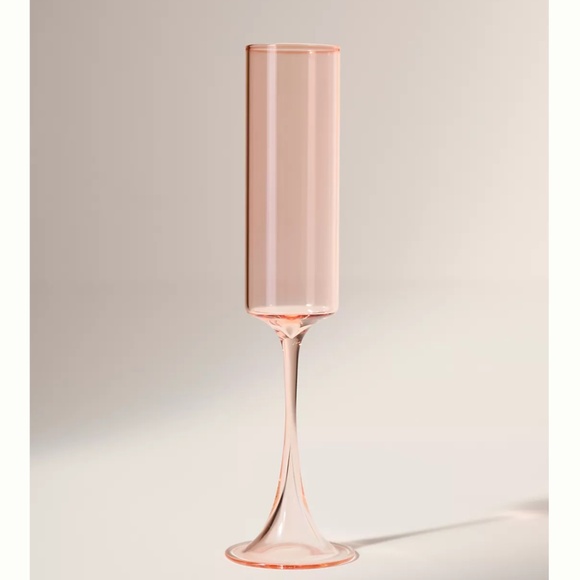 Anthropologie "Morgan Flutes Set of 4 in Soft Blush" NWT - Picture 5 of 9